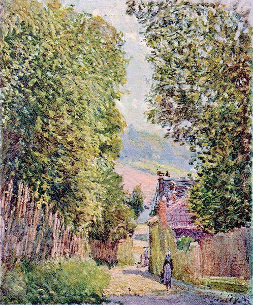 Alfred Sisley Une rue a Louveciennes